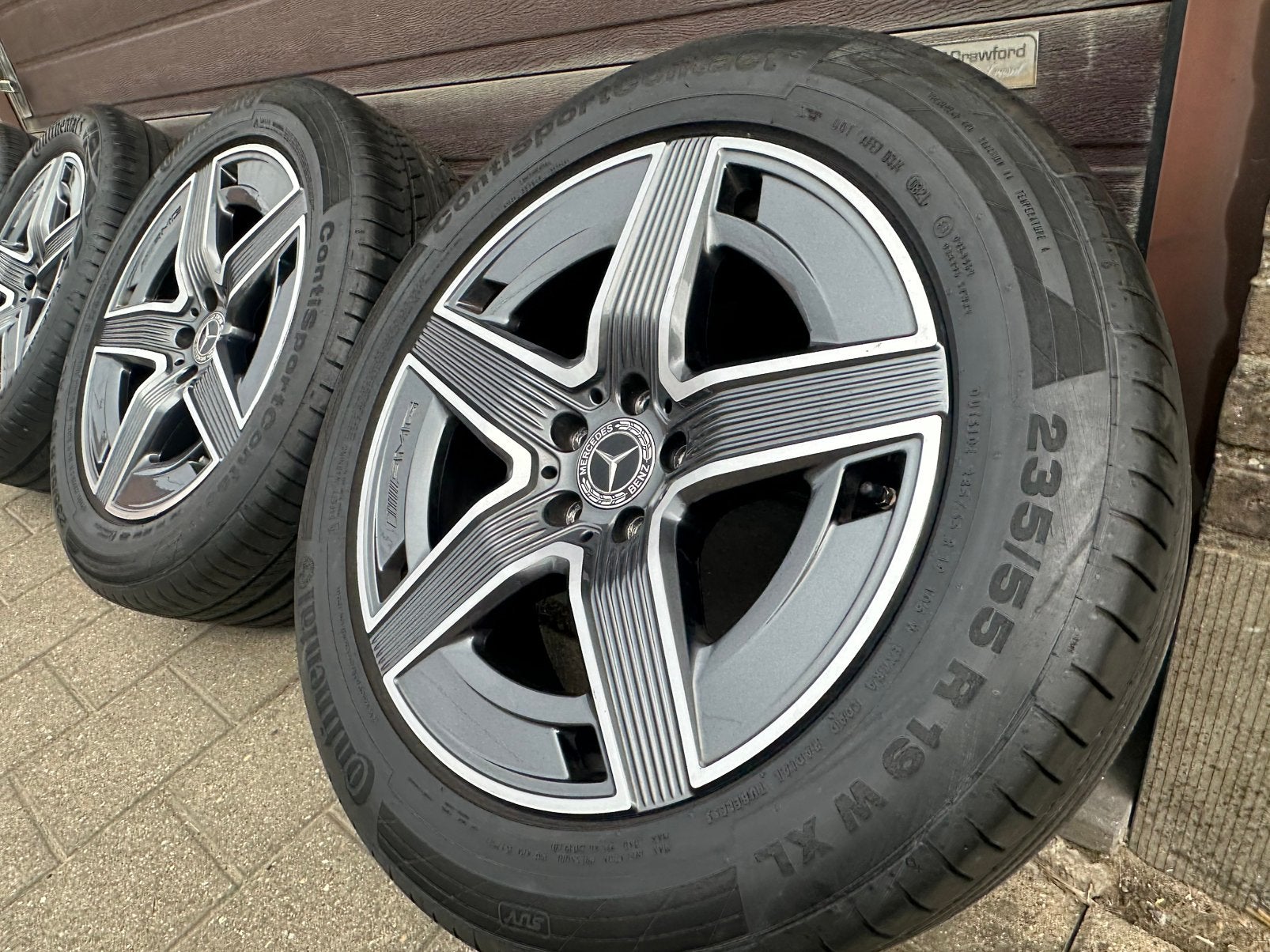 Jantes Mercedes-Benz d’origine GLC 19inch +pneus Continental, Enlèvement, 19 pouces, Pneu(s)