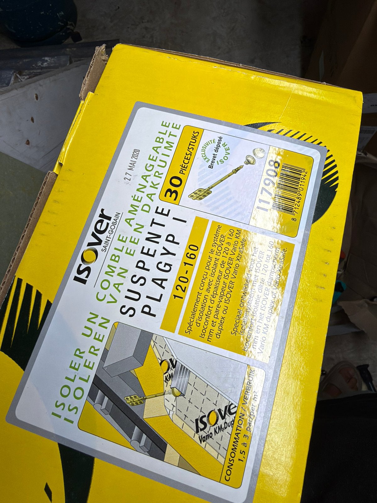ISOVER SUSPENTE PLAGYP I 16-20CM, Bricolage & Construction, Enlèvement, Comme neuf