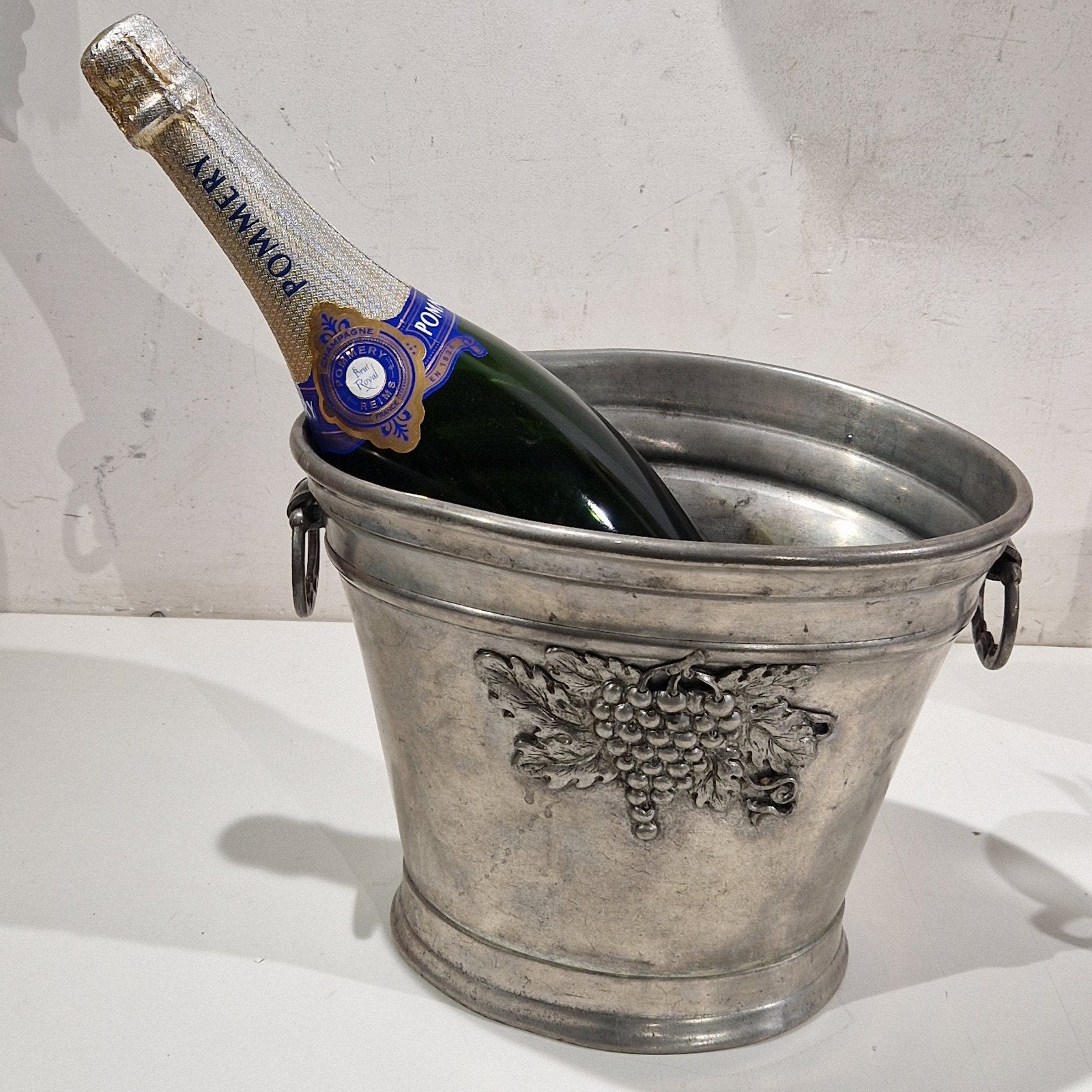 Tinnen champagne emmer  , wijnkoeler ,  95% etain , Pommery, Enlèvement ou Envoi