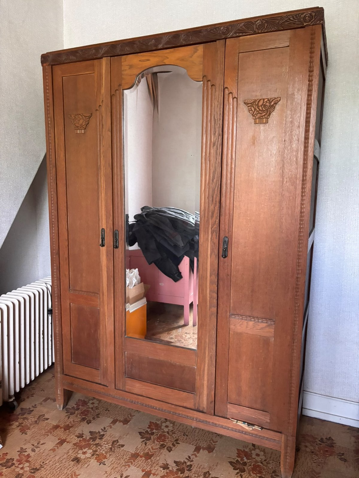 Kleerkast , 2 bedden , nachtkast gratis, Enlèvement, Utilisé, Queen size