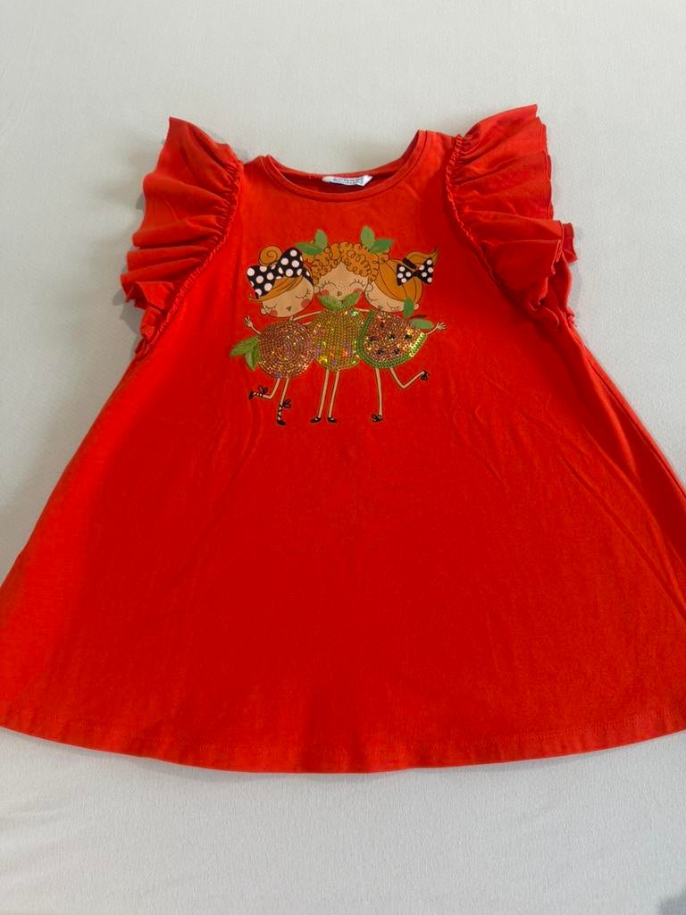 Rode Mayoral jurk maat 4jaar, Kinderen en Baby's, Kinderkleding | Maat 104, Verzenden, Zo goed als nieuw, Meisje, Jurk of Rok