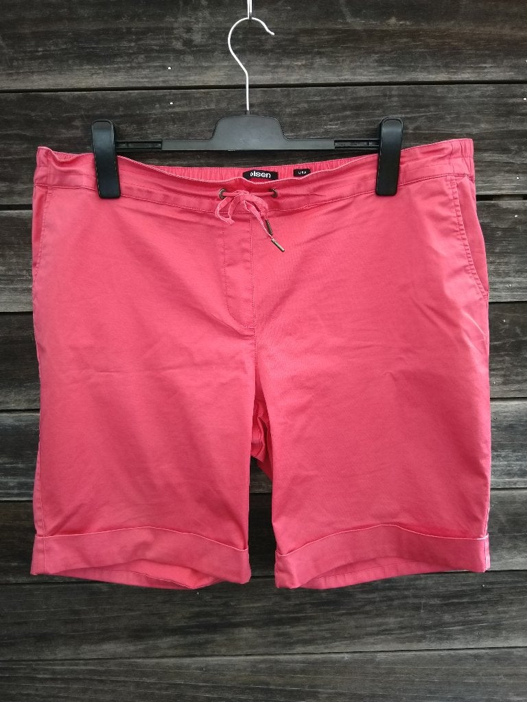 Olsen :Katoenen Fuchsia Bermuda, short In Maat D 48, F 50, Kleding | Dames, Grote Maten, Ophalen of Verzenden, Roze, Gedragen