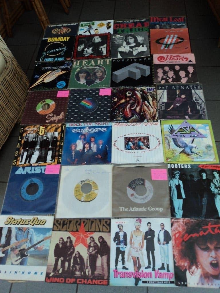 Lot de 65 singles rock/hard rock pour 40 euros !, CD & DVD, Enlèvement ou Envoi, 7 inch, Pochette photo, Utilisé