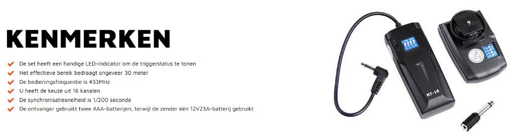 Godox RT-16 set, Ophalen of Verzenden, Zo goed als nieuw, Godox