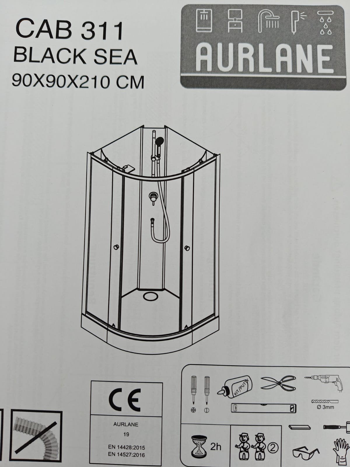 Douchecabine, Ophalen