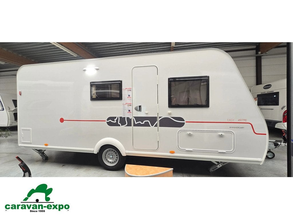 STERCKEMAN 497 PE EASY ANNIVERSARY, Caravans en Kamperen, Caravans, Bedrijf, meer dan 6, 1000 - 1250 kg, Sterckeman, 5 tot 6 meter