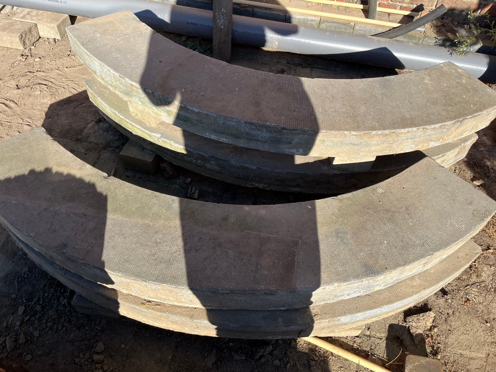 Gebogen arduin, Moins de 25 cm, Bordure, Utilisé, 25 cm ou plus