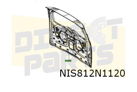 Nissan Townstar / Renault Kangoo achterklep (bij ruit) Origi, Auto-onderdelen, Verzenden, -, Nieuw, Achter