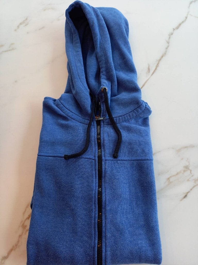 Lichtblauwe hoodie - maat small, Enlèvement, Porté, Taille 46 (S) ou plus petite, Bleu