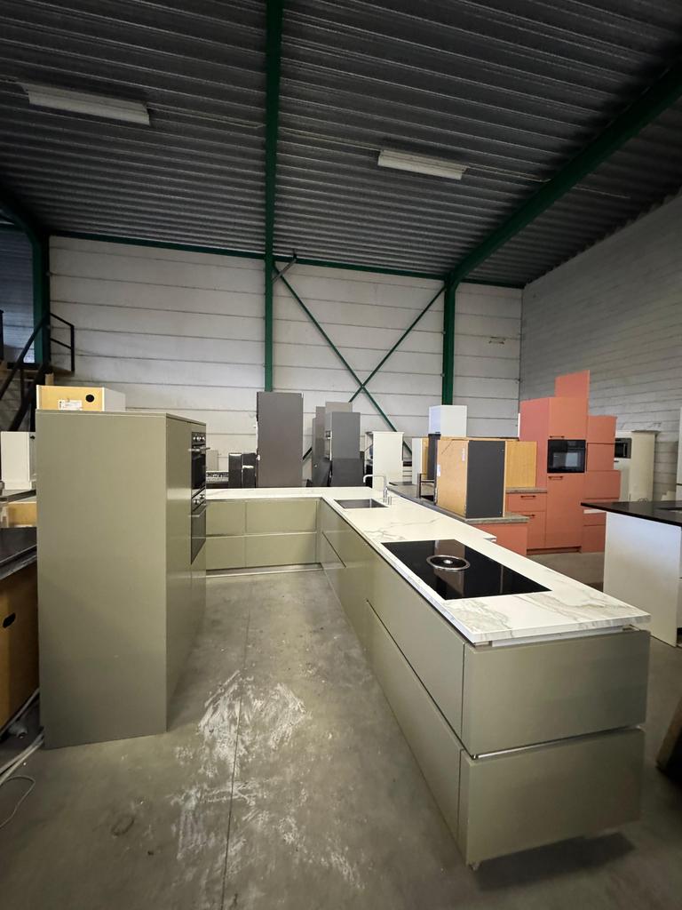 Complete Hoekkeuken Greeploos + Apparatuur + GEDEMONTEERD, Overige materialen, Hoekkeuken, Ophalen of Verzenden, Greeploos