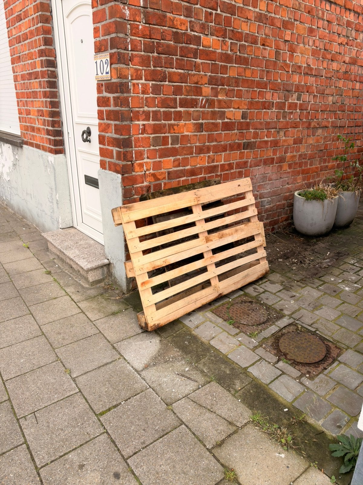 Gratis - 2 paletten/brandhout, Ophalen, Gebruikt, Steigerhout, Pallet