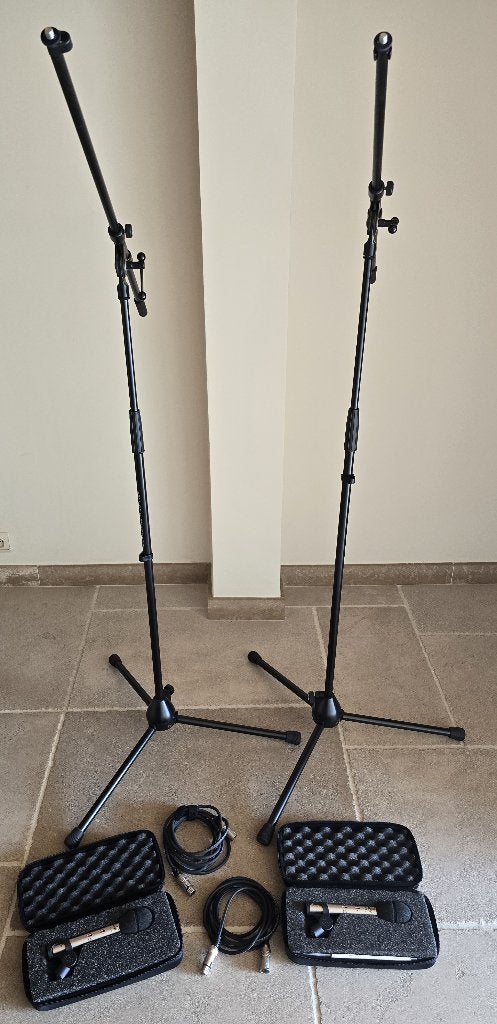 microfoon AKG C451B + K&M pro statief + kabels (NIEUWSTAAT), Musique & Instruments, Enlèvement, Comme neuf, Micro pour instrument