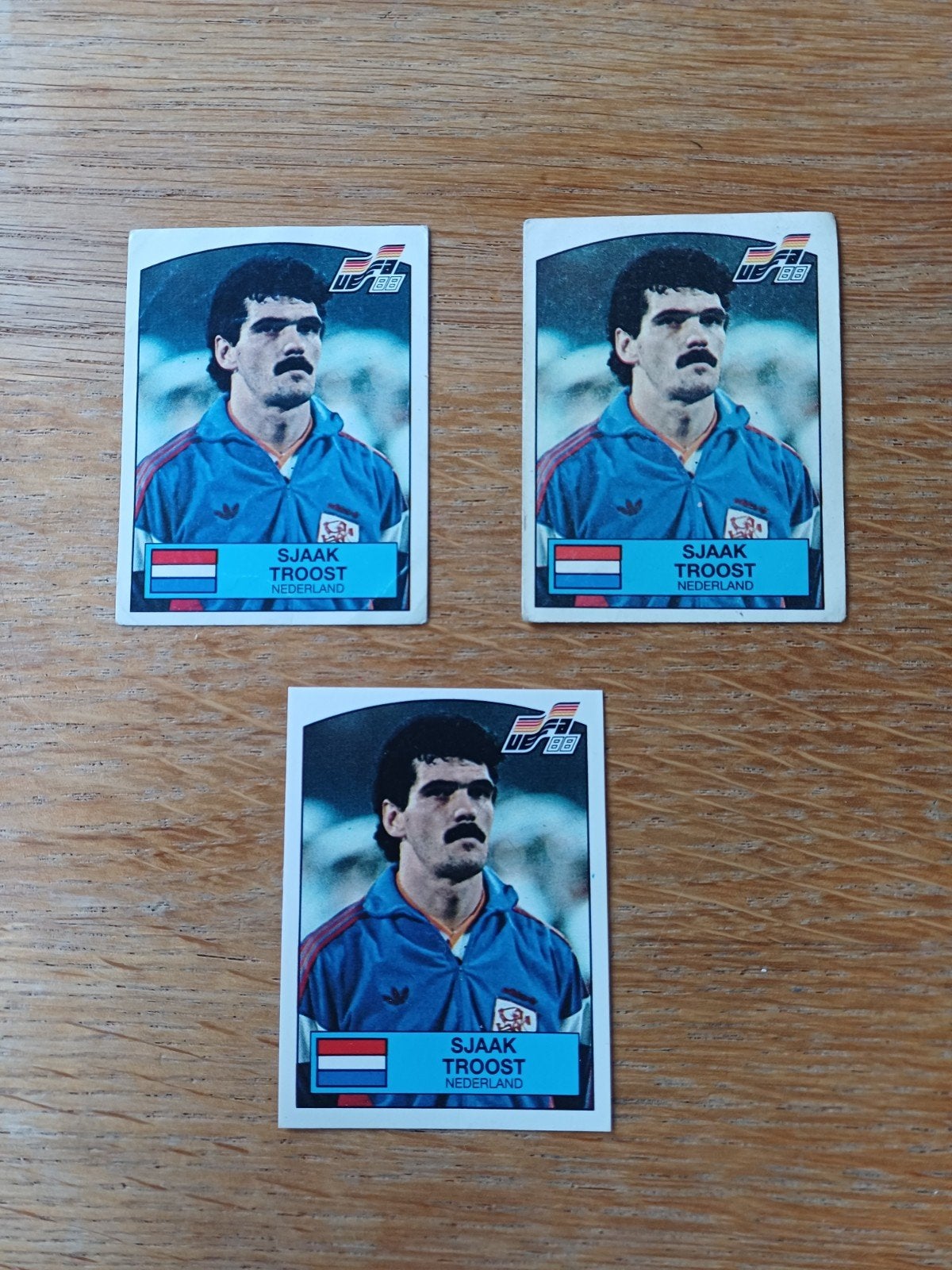 Panini euro 88 Sjaakie Troost 3 versies, Ophalen of Verzenden