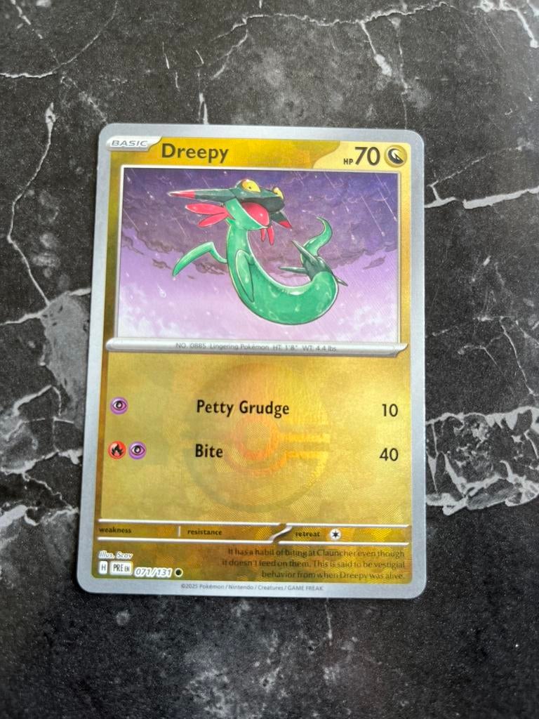 Dreepy 071/131 Prismatic Evolutions Pokeball, Ophalen of Verzenden, Zo goed als nieuw