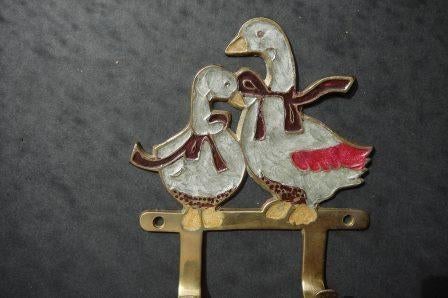 Kapstokje met 2 haakjes en 2 ganzen, Wandhaken, Nieuw, Ophalen of Verzenden, Minder dan 100 cm