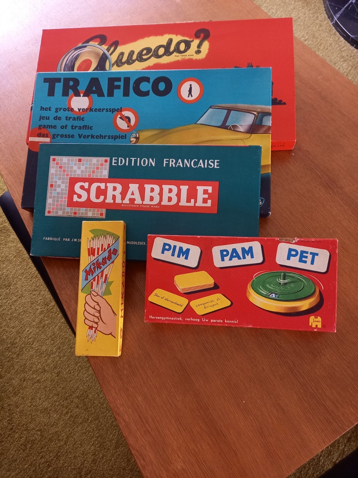 Vijf gezelschapsspellen uit jaren 1960., Hobby en Vrije tijd, Ophalen