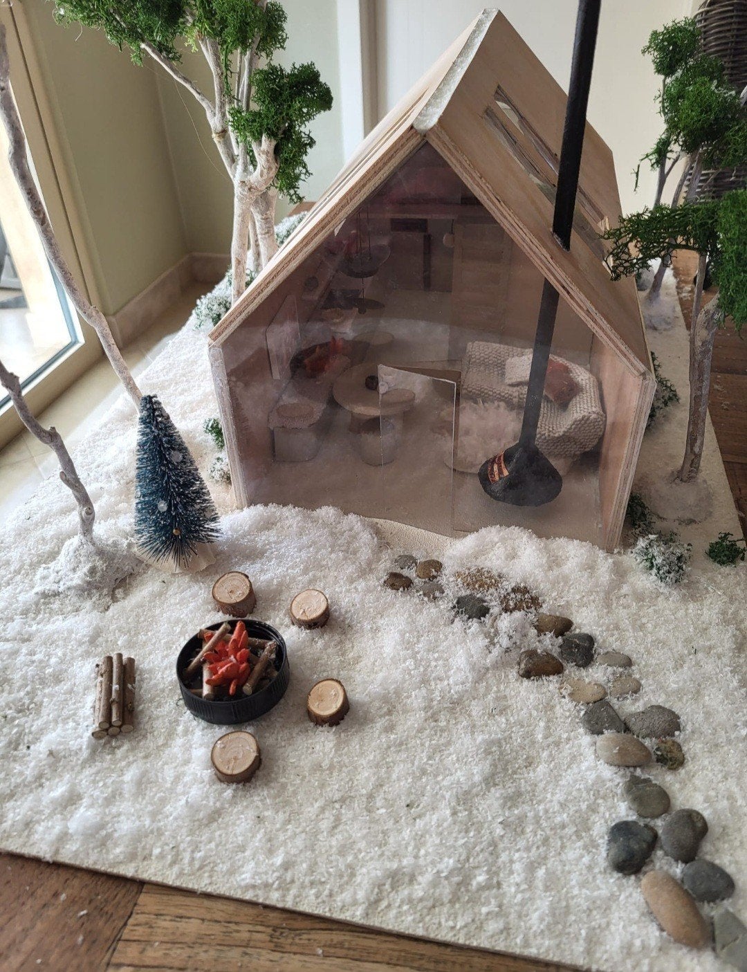 Maquette tiny house, Ophalen