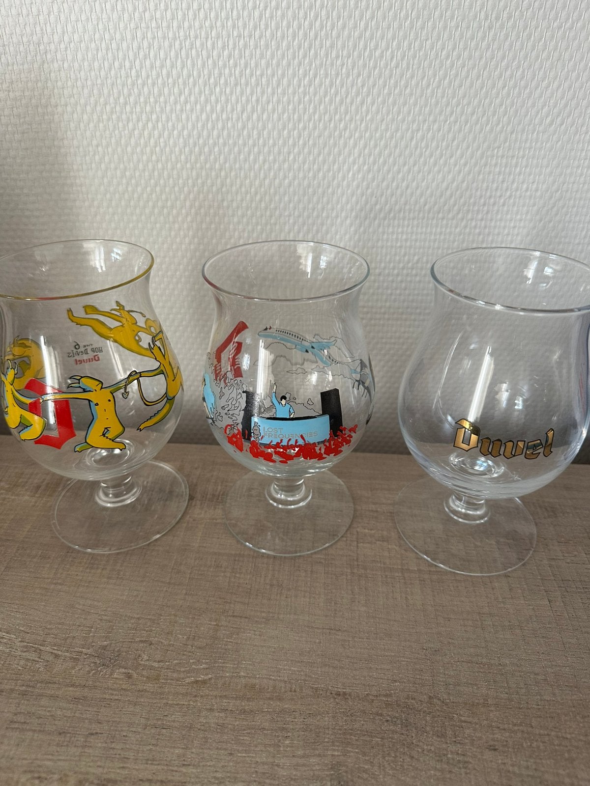 3 verres Duvel, Collections, Enlèvement ou Envoi, Utilisé