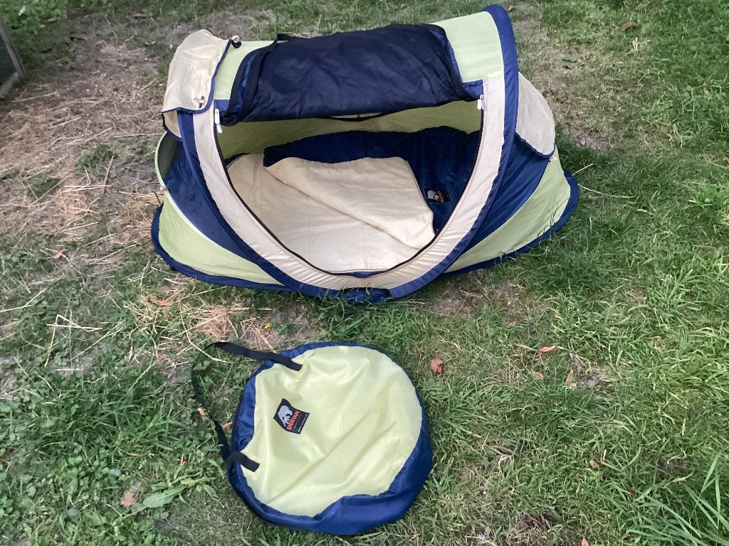 Peutertent met matras en slaapzak, Enlèvement ou Envoi, Utilisé, Jusqu'à 2