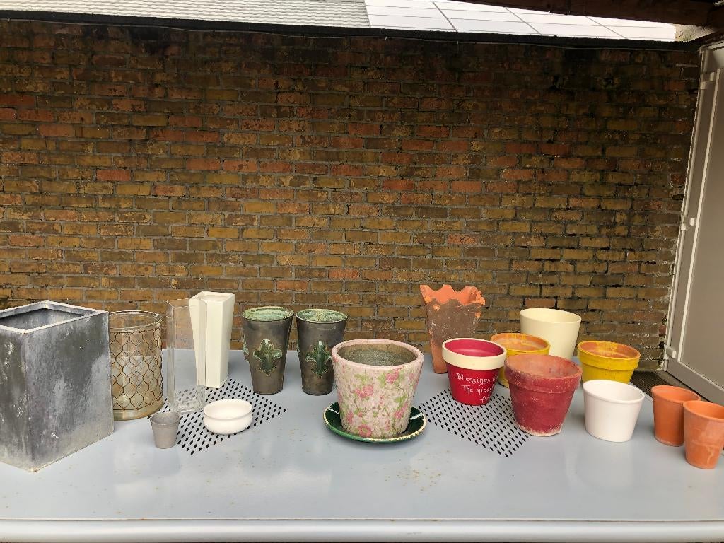 Bloempotten allerlei, Ophalen, Gebruikt, Balkon