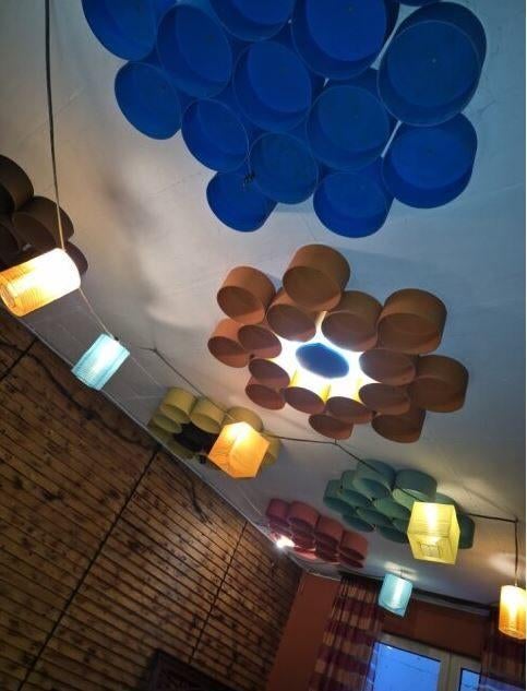 50 x  space age plafond/wanddeco 1968 party kelder, Ophalen, Huis en Inrichting