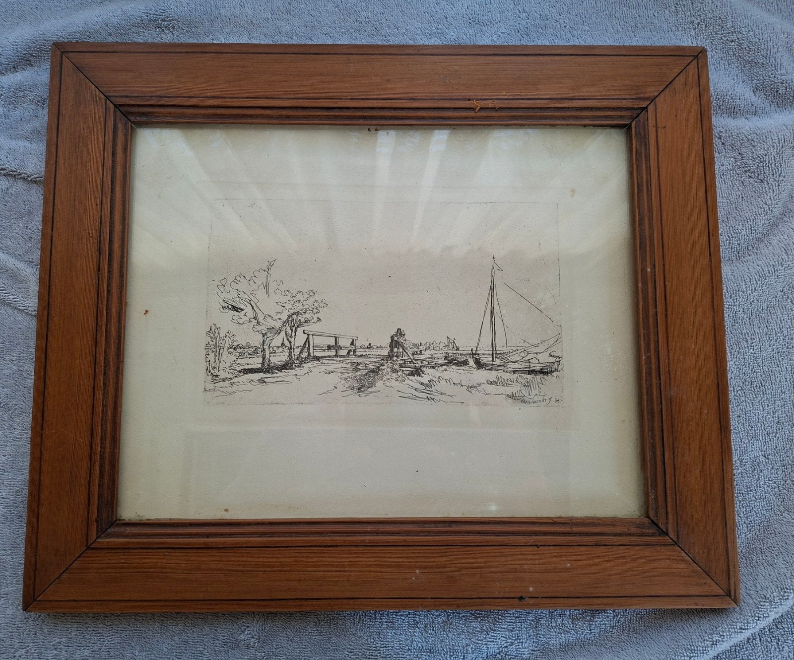 Tableau avec Dessin Ancien, Antiquités & Art, Art | Dessins & Photographie, Enlèvement ou Envoi, Tableau