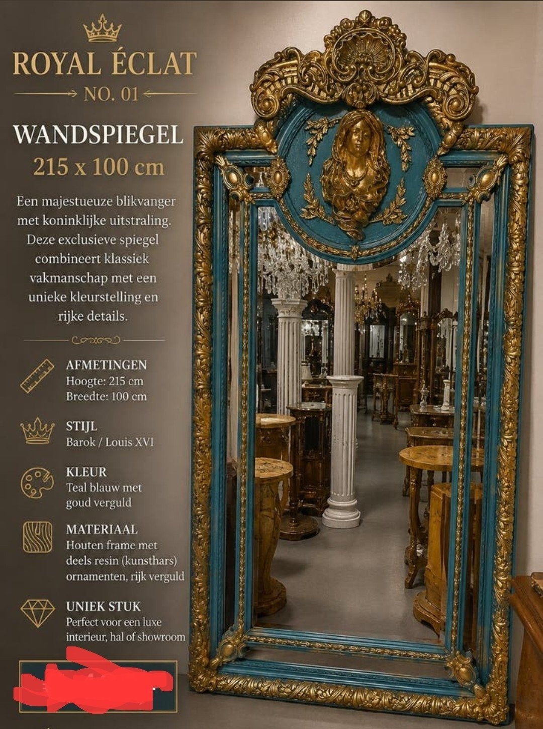 ROYAL ECLAT KASTEELSPIEGEL, Ophalen