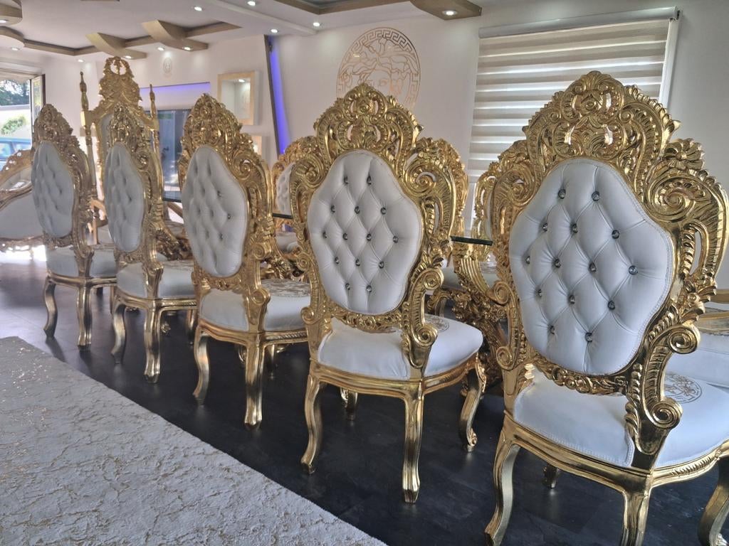 Luxe salon van versace en eettafel 3.30m met 10 stolen, Huis en Inrichting, Ophalen