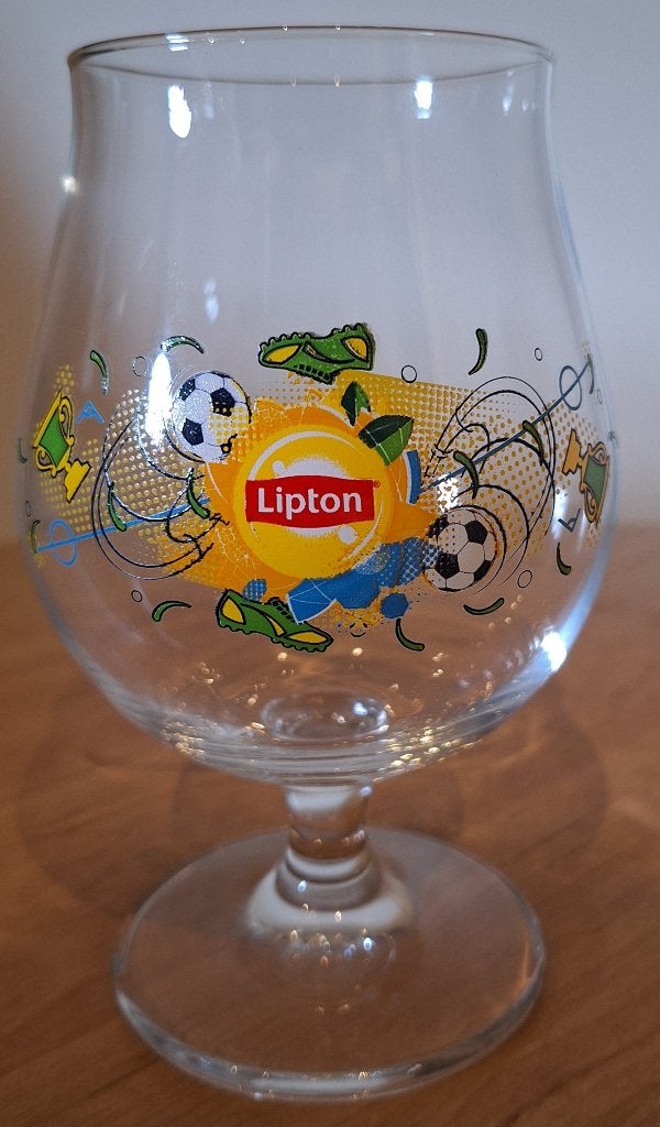 1 Lipton Ice Tea 'Player Edition' glas (EK voetbal 2016), Verzamelen, Ophalen of Verzenden, Zo goed als nieuw, Frisdrankglas