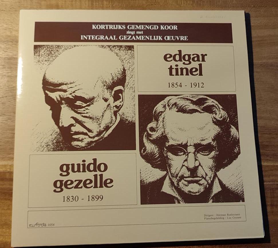 LP Edgar Tinel, Guido Gezelle - Kortrijks Gemengd Koor, Ophalen of Verzenden, Zo goed als nieuw