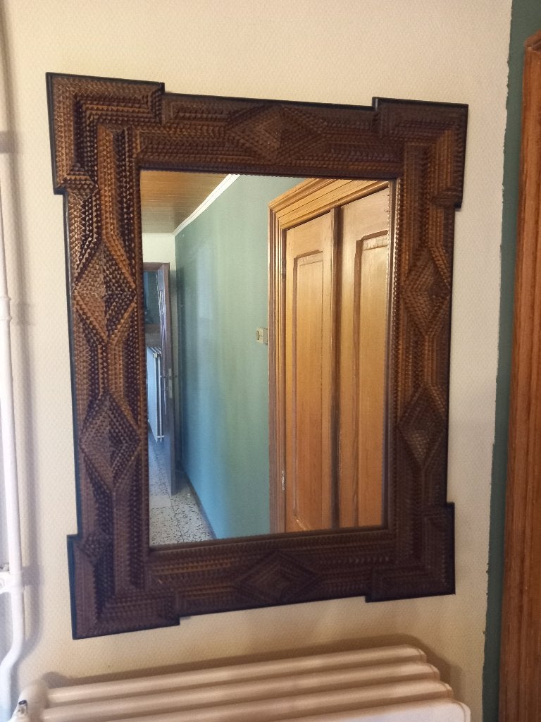 Miroir tramp art, Ophalen