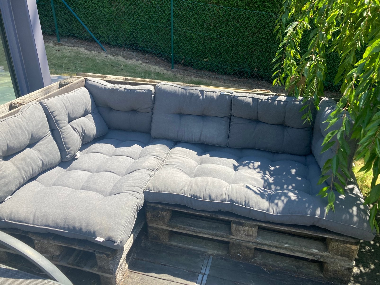 Cousins pour palette en bois, Jardin & Terrasse, Chaise, Salons de jardin, Utilisé, Bois