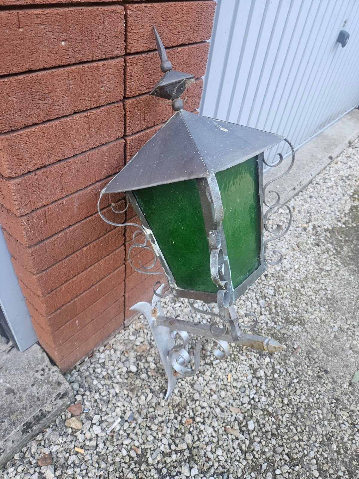 oude lantaarn, Tuin en Terras, Ophalen, Gebruikt, Overige materialen, Wandlamp