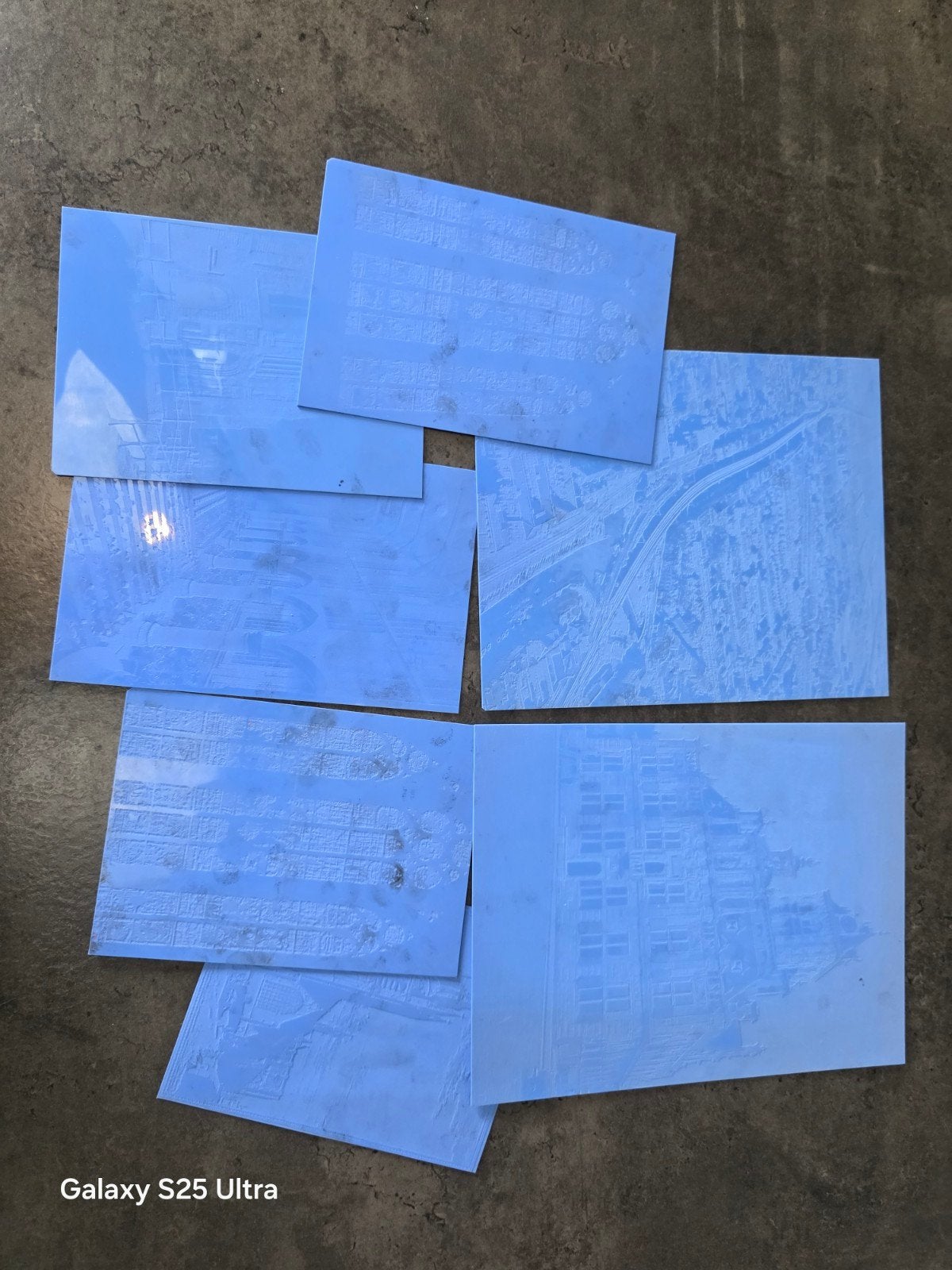 Set van 7 Vintage Fotopolymer Drukplaten Delft (1961), Ophalen