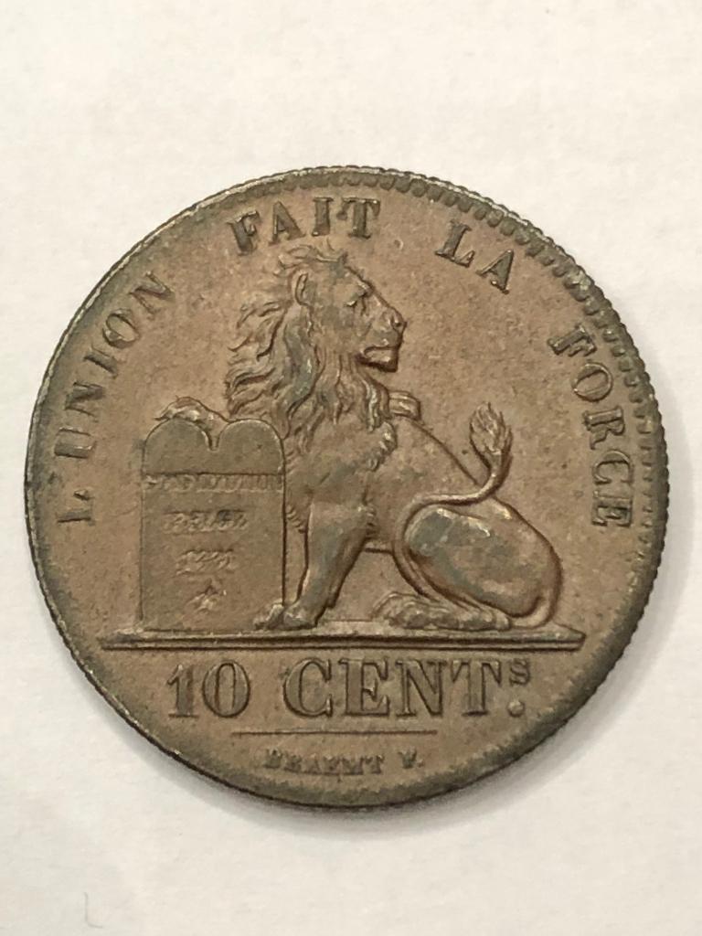 Munt België 10 cent koper Leopold I jaar 1832 kwaliteit !!, Ophalen of Verzenden, Overig, Losse munt
