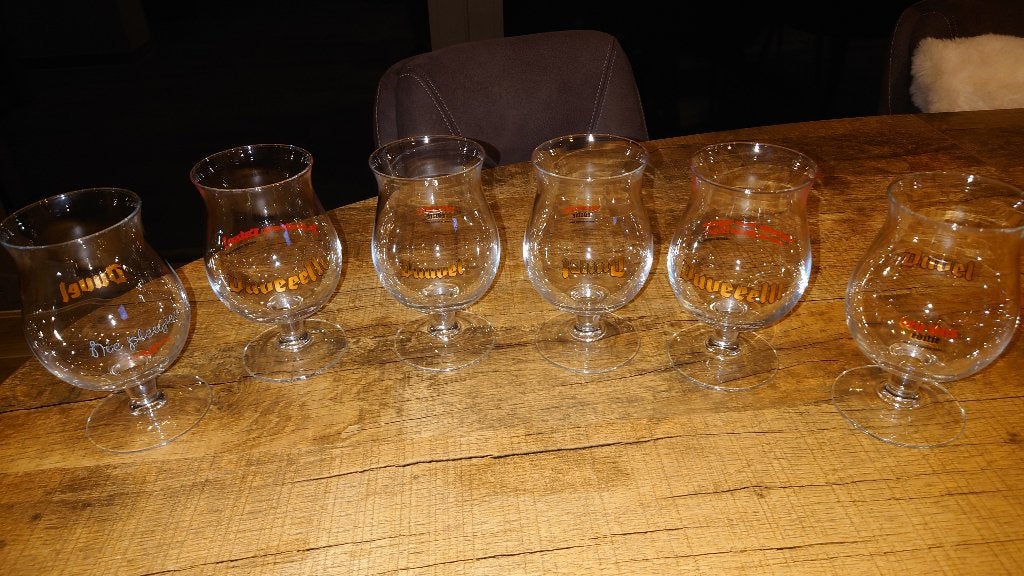 5 verres collection Duvel Gentse Feesten 2004, 2007 et 2008, Collections, Enlèvement, Comme neuf, Verre ou Verres, Duvel