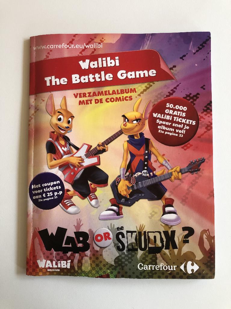 Walibi the battle game - verzamelalbum bijna compleet, Overige supermarkten, Ophalen of Verzenden
