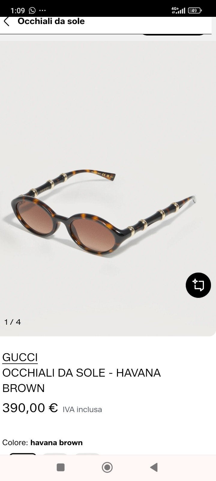 Gucci, Enlèvement, Lunettes