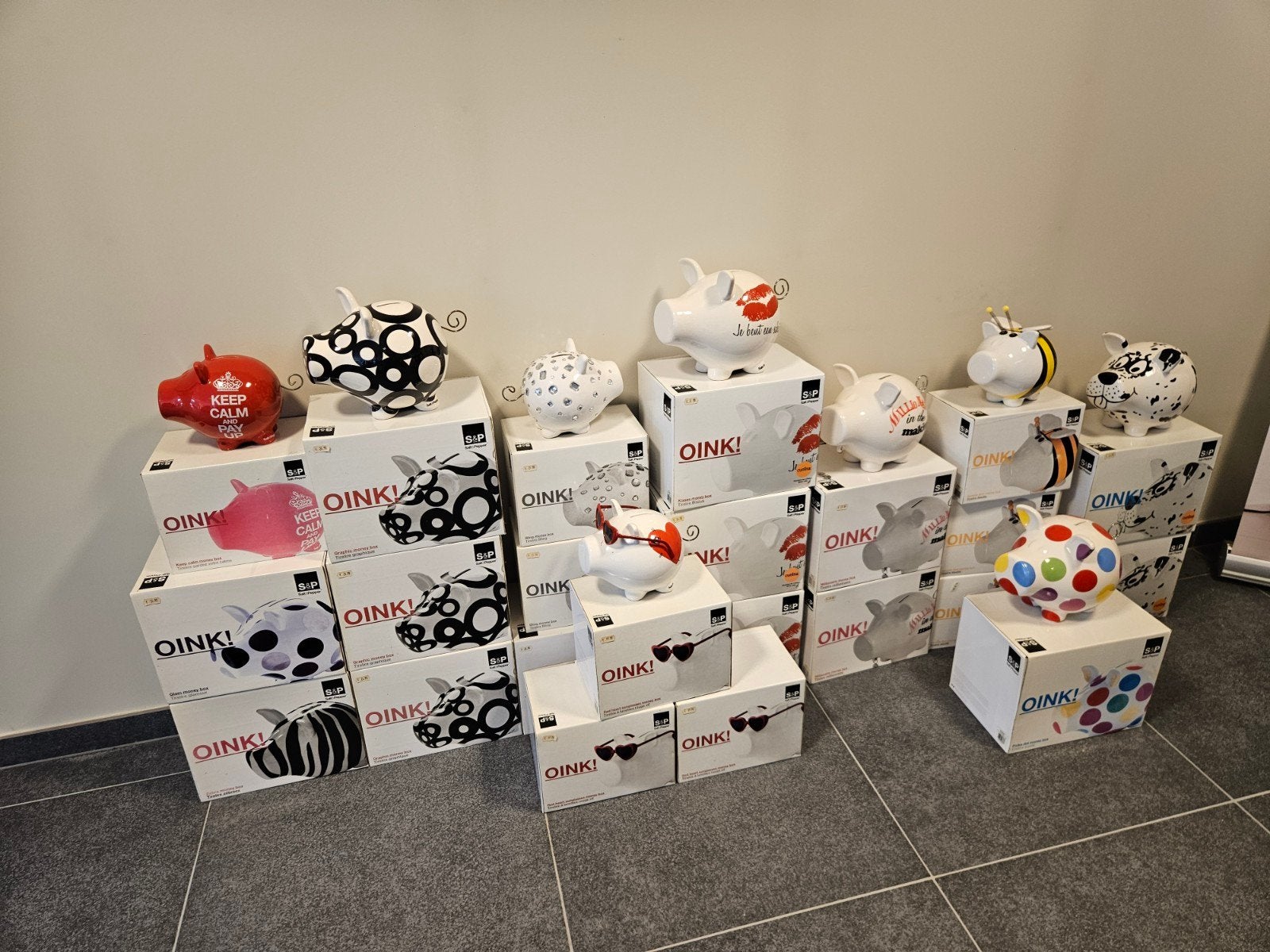 S&P spaarpotten, Collections, Enlèvement, Neuf, Pierre, Poterie ou Céramique, Animal