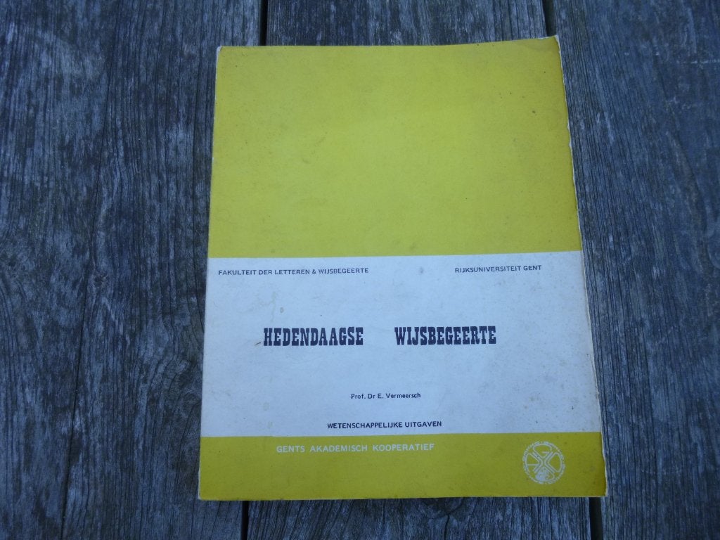 Hedendaagse wijsbegeerte, Prof.Dr. E. Vermeersch., Boeken, Ophalen, Gelezen