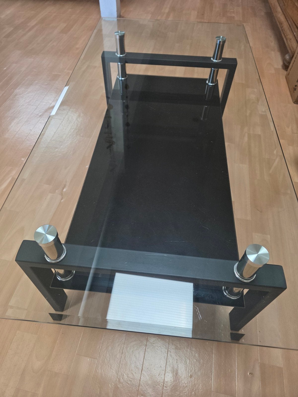 Table de salon en verre, 100 à 150 cm, Verre, Enlèvement, Utilisé