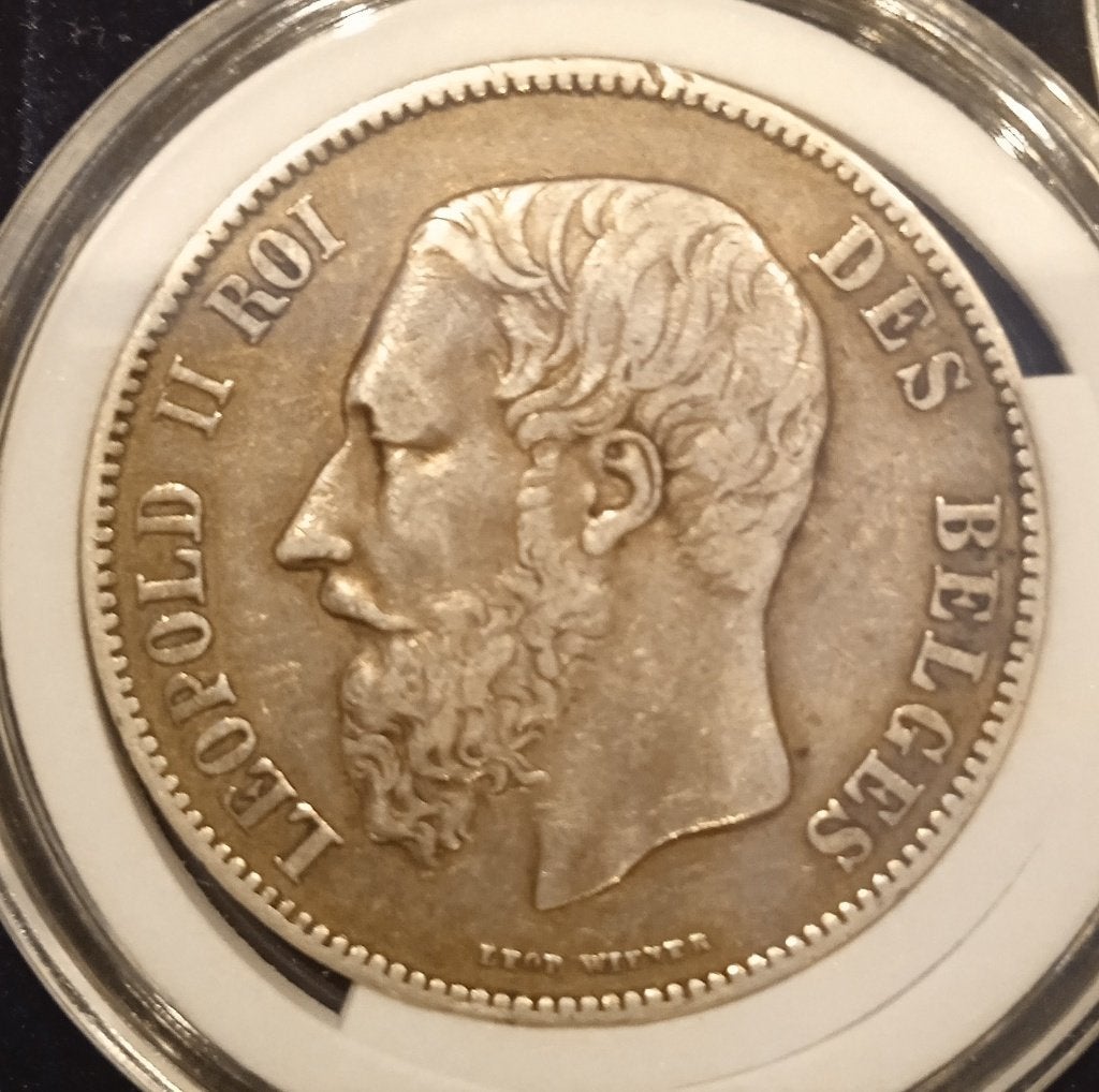 5 Francs 1870 Belgique - Léopold II - pos. A, Monnaie en vrac, Argent, Argent, Envoi