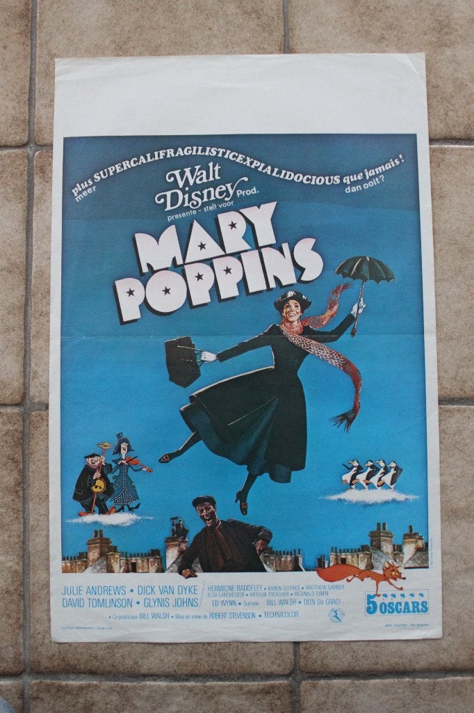 filmaffiche Walt Disney Mary Poppins filmposter, Verzamelen, Posters, Rechthoekig Staand, Ophalen of Verzenden, Zo goed als nieuw