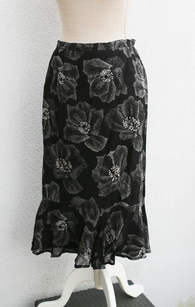 Mooie zwart-witte rok 38/40, Kleding | Dames, Rokken, Ophalen of Verzenden, Zo goed als nieuw, Maat 38/40 (M), Zwart