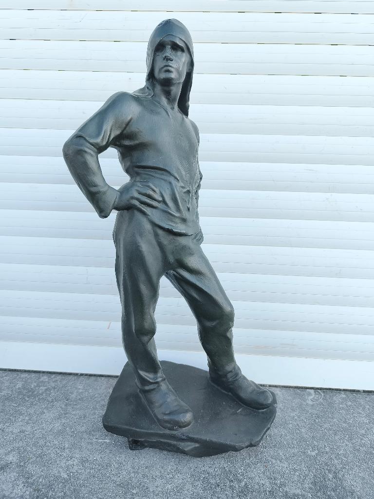 Statue en plâtre le débardeur par constantin meunier, Enlèvement ou Envoi