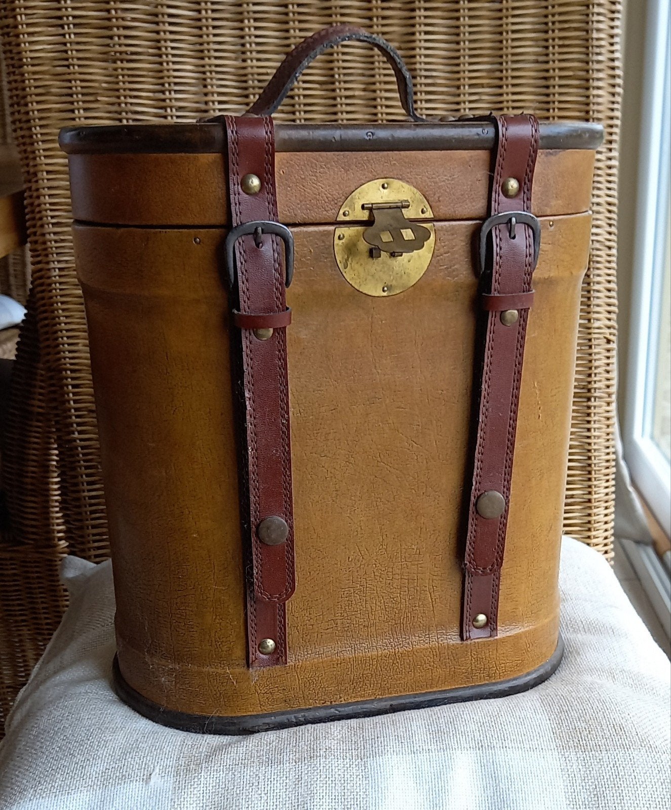 Vintage Wijnkoffer, Hobby & Loisirs créatifs, Paniers de pique-nique, Enlèvement, Utilisé, Contenu non compris