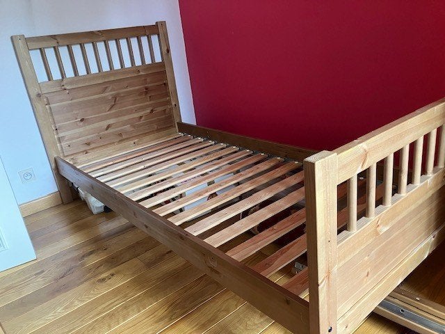 1 pers bed 90x200, Ophalen, Gebruikt, 90 cm, Eenpersoons