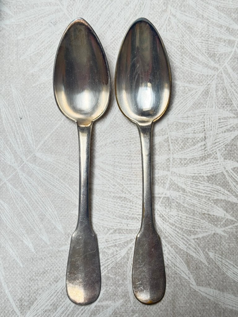 2 losse antieke verzilverde lepels Christofle, Antiek en Kunst, Ophalen of Verzenden