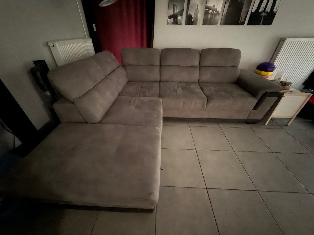 Hoekzetel met bedfunctie en opbergbox, Huis en Inrichting, Ophalen, Zo goed als nieuw, Kunststof