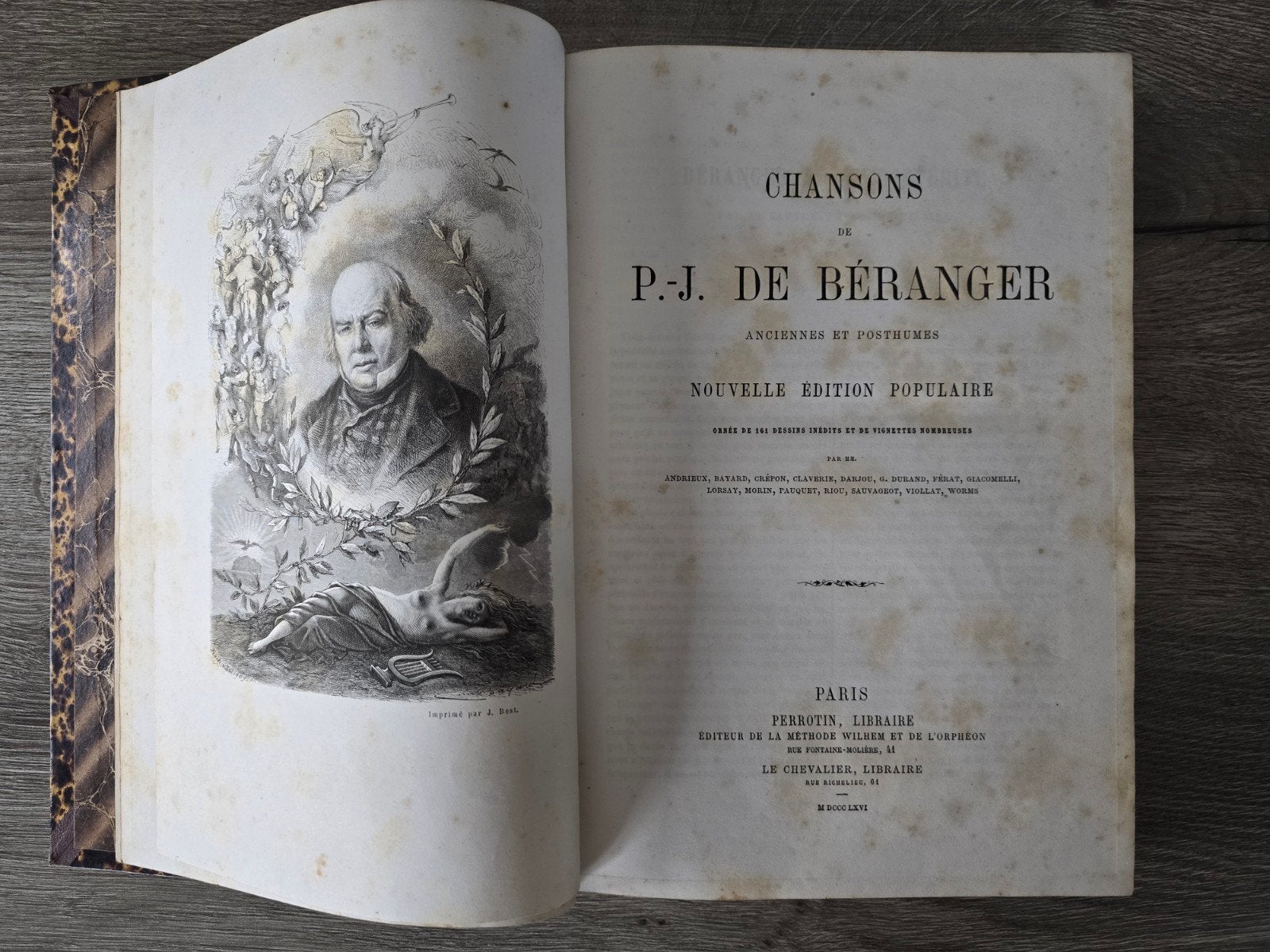 Chansons de P.-J. De Béranger , 1866 , Perrotin, Ophalen of Verzenden